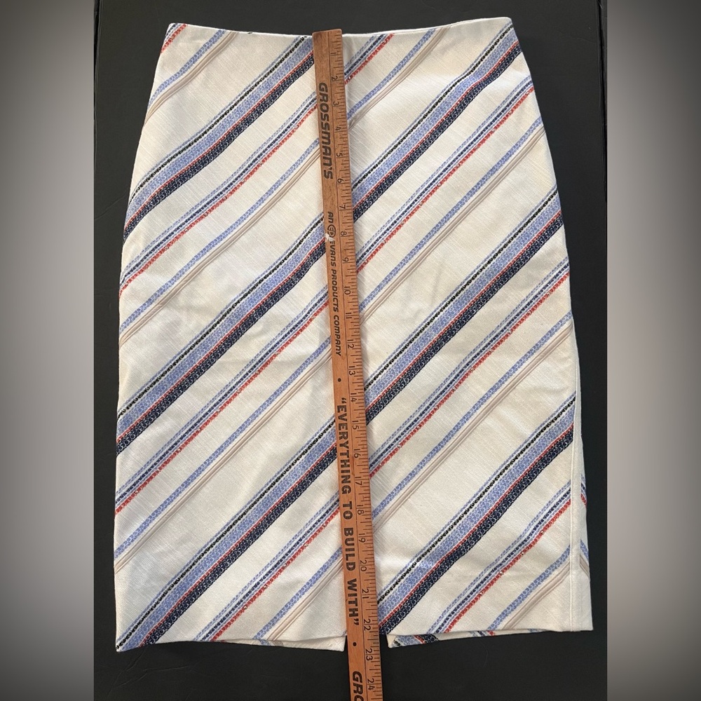 White House Black Market Pencil Skirt Womens 0 Coastal Nautical Office Siren Y2K - Picture 8 of 8